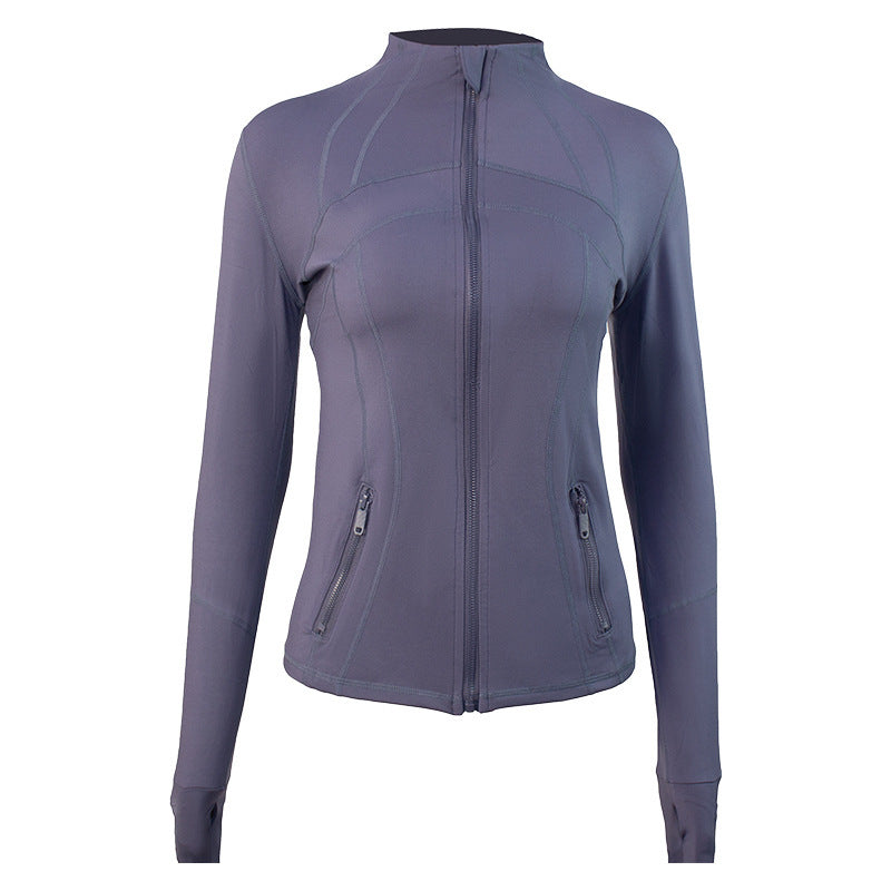 Reversible Brushed Yoga Clothes Ladies Jacket