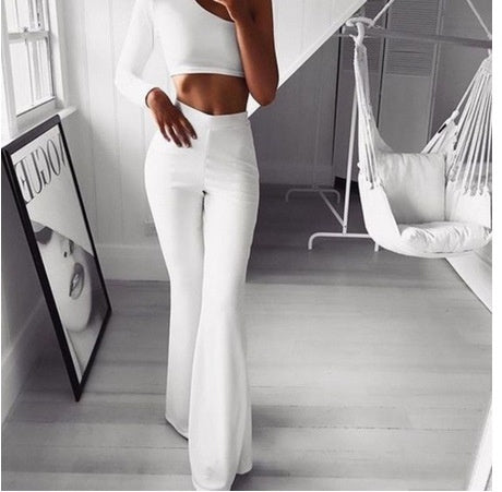 Slim-fit big flared yoga pants