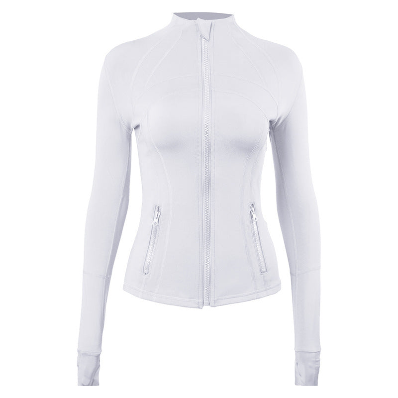 Reversible Brushed Yoga Clothes Ladies Jacket