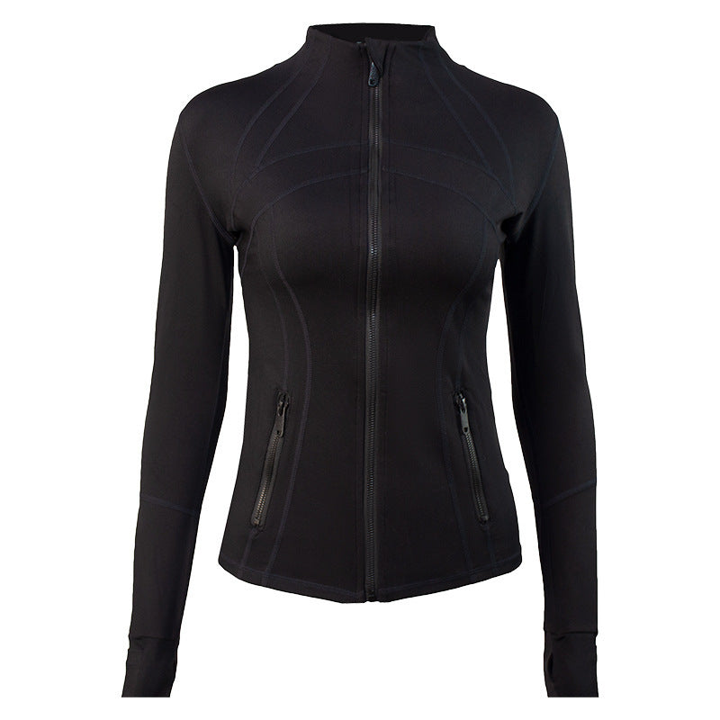 Reversible Brushed Yoga Clothes Ladies Jacket